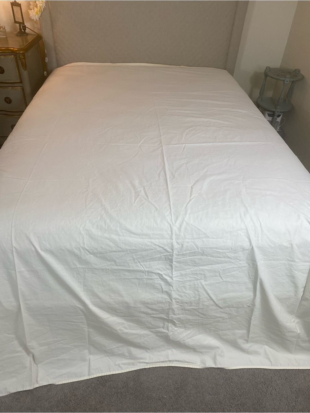 Kirkland Signature 540 TC Queen Flat sheet Cotton Cream